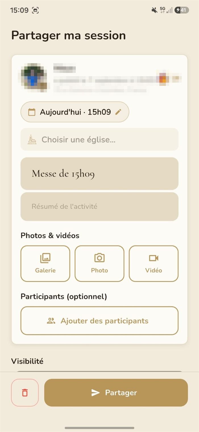 Écran ORA — Partager ma session